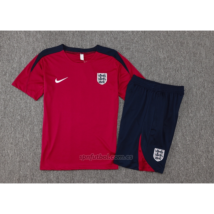 Chandal del Inglaterra Manga Corta 2024-2025 Rojo - Pantalon Corto